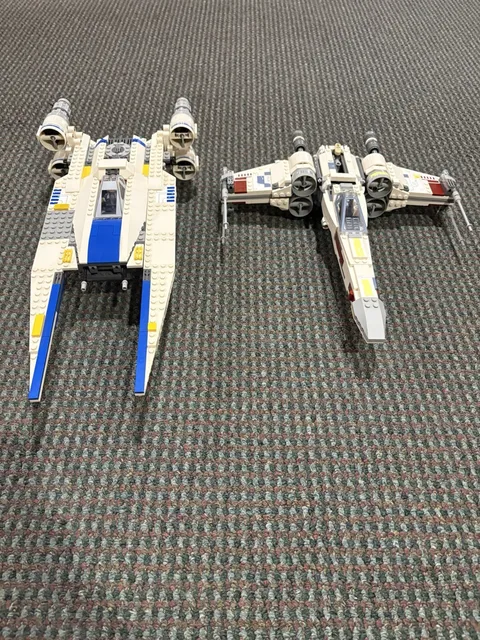 LEGO Star Wars Rebel U-Wing & X-Wing Starfighter Lot Rogue One Ships Used