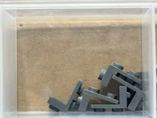 LEGO Parts - Dark Bluish Gray Bracket 1 x 1 - 1 x 2 - No 79389 - QTY 5