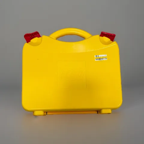 LEGO Yellow Plastic Carry TRAVEL CASE Storage Box with Dividers and lego pieces