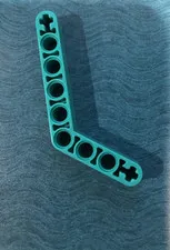 LEGO PART 6629 TECHNIC LIFTARM MODIFIED BENT THICK 1X9 (6-4) (DARK TURQUOISE)