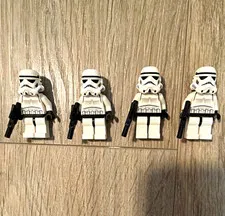 LEGO Star Wars Stormtrooper Minifigure Lot of 4 w/ Blasters Old Designs Retired
