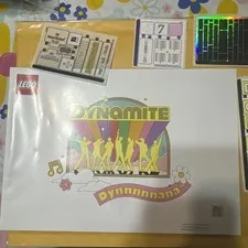 21339 BTS Dynamite instruction book plus all four sticker sheets, 