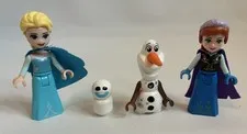 LEGO Frozen Elsa Anna Olaf Snowgie Minifigures Lot of 4 Disney Princess