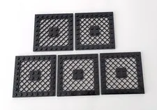 Lego Part #4151 Black Plate Modified 8x8 Grille Grate Platform w/holes Lot of 5