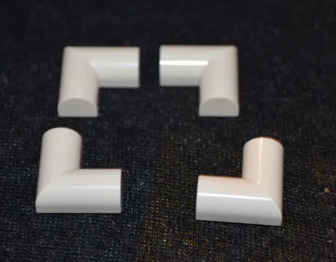(4) 2x2 White Rounded Top Barrel CORNER Bow Bricks ~ New Lego Parts ~