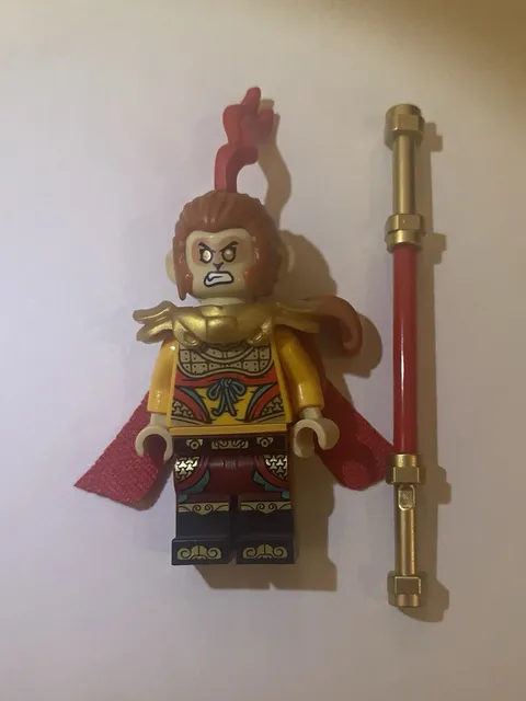 LEGO Monkie Kid Battle Monkey King Minifigure with Staff 80024