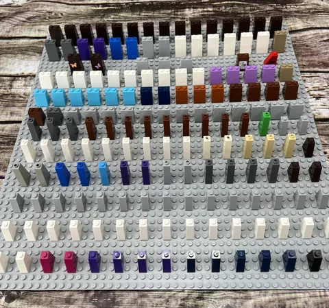 Lego Lot of 172 Multicolored Slope 75 and Slope 65 Slope Bricks 2x2x3 to 2x1x2