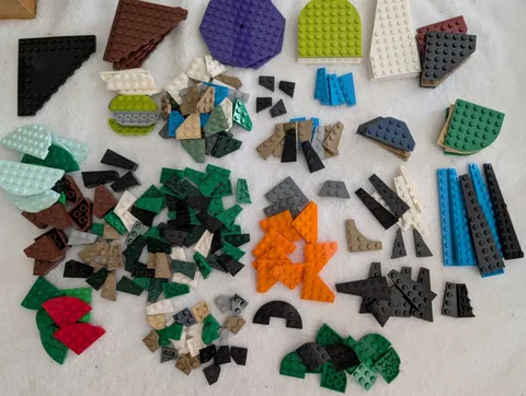 LEGO Lot Wedge Plate Mixed Angle Multicolor 14 OZ. See Photos.