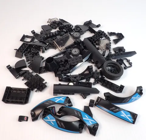 LEGO Parts - Assorted Black,  Bulk Pieces - QTY 91 pc (5.3 oz)