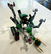 LEGO Bulk Lot Multicolor Mixed Parts Robot Mech Build Green Gray