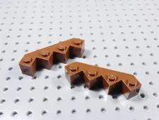 LEGO Lot of 2 Reddish Brown 4x4 Facet Bricks BP