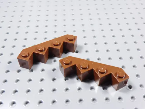 LEGO Lot of 2 Reddish Brown 4x4 Facet Bricks BP