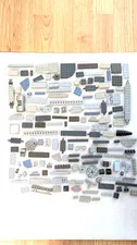 LEGO LOT OF 150 GRAY & GRAY COLOR VARIATIONS BLOCKS & SPECIAL PARTS/PIECES