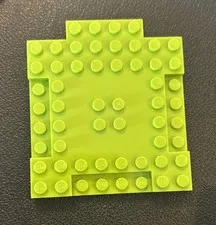 Lego Modified Lime Green Base Plate 8x8x6, 4, 3 Cut Out 15624 Replacement