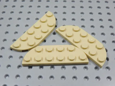 LEGO Lot of 3 Tan 2x6 Half Round Plates BO