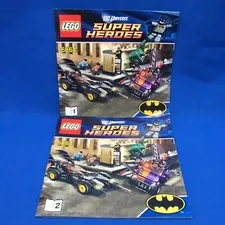 Lego DC Universe 6864 Instruction Manual 1 & 2 ONLY Batmobile And Two-Face Chase