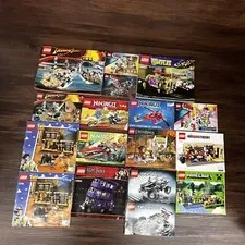 Lego Instruction Manual lot of 17 Indiana Jones, Ninja Turtles, Ninjago, Harry