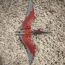 LEGO Red & Gray Pteranodon Pterodactyl Dinosaur Figure, Custom Printed