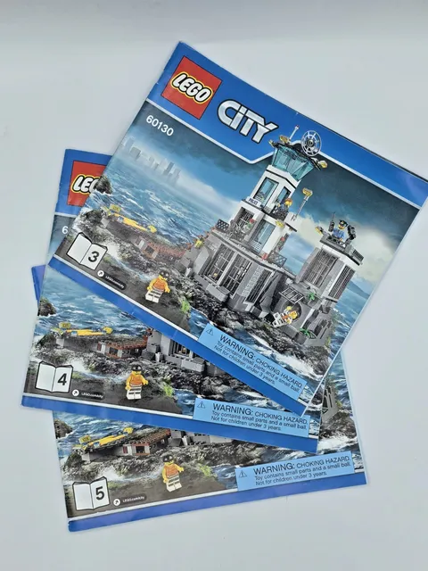 Lego City Prison Island Set 60130 Manuals Instructions Books ONLY 3 4 5