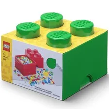 LEGO Storage Brick Green 4 Knob Container Organizer Box Holds 800 Building