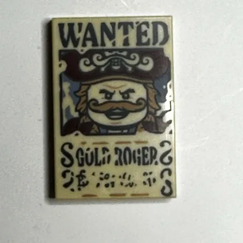 LEGO One Piece GOLD ROGER Wanted Poster 75636 75637 75638 75639 Printed GOL D