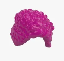 LEGO® Minifigure Hair Woman Magenta 1988 Element 6490720 Hairstyle Coiled Braided
