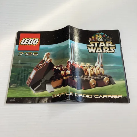 Lego Star Wars 7126 Battle Droid Carrier Instruction Manual Only  