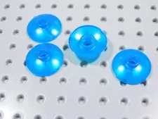 LEGO Lot of 4 Trans Satin Blue 2x2 Radar Dish Saucers BT