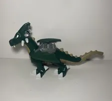 LEGO Duplo Large Green Castle Dragon Vintage 2005 Tan Belly Grey Saddle 51762