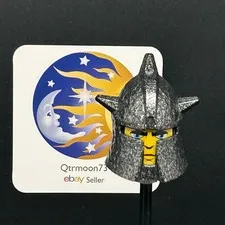 LEGO Brand KNIGHTS KINGDOM Large Figure Visor PART ~54174~ SPECKLE BLK SILVER x1