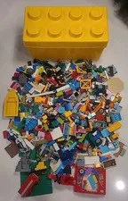 3.75 Lbs + LEGO Storage Brick 8 Stud Large Yellow Container Plastic Bin (B1-H)