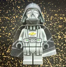 LEGO Star Wars Darth Vader Minifigure Chevrolet Logo Gray Suit  Rare Brickluv