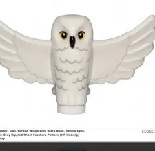 New lot 8 LEGO 67632pb01 - White Owl Wings Spread Out Harry Potter