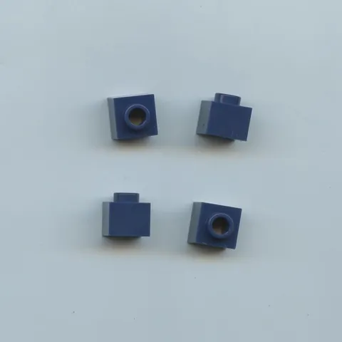 LEGO x 4 Dark Blue Brick, Modified 1 x 1 x 2/3 with Open Stud 86996