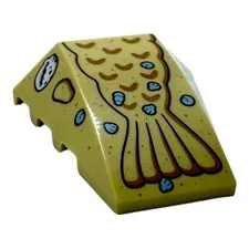 LEGO® Bluey Rock Mermaid Fin Printed 4x4 Tan Genuine Printed