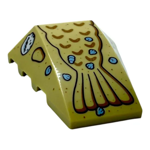 LEGO® Bluey Rock Mermaid Fin Printed 4x4 Tan Genuine Printed
