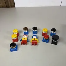 LEGO DUPLO Figures Lot Children, Police, People,  Clown Vintage Mixed Set Bundle
