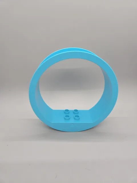 Lego Duplo Azure Blue Hoop Ring Stand 3 X 8 X 6 1/2 Playground Park House Part