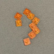 Lego 30008 Transparent Orange Replacement Add-on Pieces Parts Lot of 9
