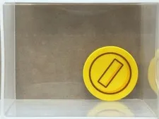 LEGO Parts - Yellow Tile, Round 3 x 3 (Super Mario Coin) - No 67095pb062 - QTY 1