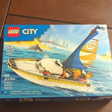 LEGO City Sailboat 60438 Dolphin 102 pcs 5+ Building Toy Complete Set