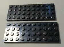 #3779# Genuine Lego 3030 Plate 4X 10 Black X 2 in new condition Combo shipping