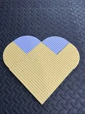 Lego Baseplate 6161.  24 x 24 w/o 12 x 12 Quarter Circle. + 5 Quarters