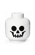 LEGO 4032 White Skeleton Skull Storage Head Large Container Halloween