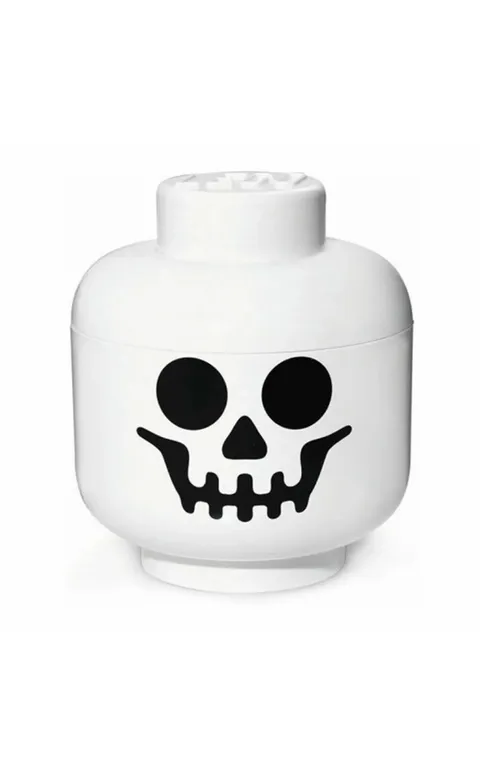 LEGO 4032 White Skeleton Skull Storage Head Large Container Halloween