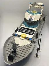 pre-owned LEGO CITY POLICE SET #60129 POLICE PATROL BOAT Only incomplete