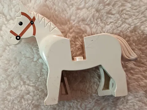 Vintage Lego White Horse Figure