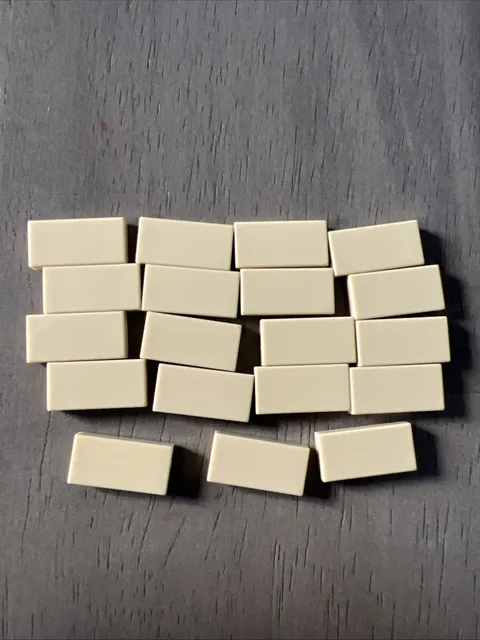 LEGO 3069 Tan Tile 1 x 2 Bulk 19 Pieces