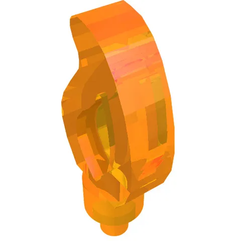 LEGO® 37775 - Wave Rounded Straight Single with Small Pin End (Candle Flame)