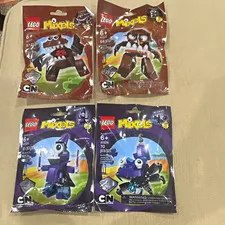 LEGO Mixels Two Sets: One Pair of Series 3 Purple and One Pair of Series 2 Brown